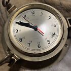 Vintage Maritime Nautical Brass Ships Porthole Quartz 'Ship's Time' Clock 