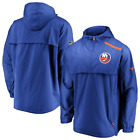 FANATICS AUTHENTIC PRO 1/4 ZIP HOODED ANORAK RINK JACKET NEW YORK ISLANDERS M