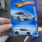 2009 HOT WHEELS FERRARI F430 SPIDER,  '09 DREAM GARAGE #07/10, WHITE, #153/190