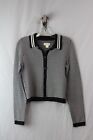 NWT Anthropologie Women's Navy/White Knit Double Button Cropped Sweater Sz xs