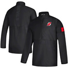 ADIDAS GAME MODE 1/4 ZIP PULLOVER JACKET CLIMALITE NEW JERSEY DEVILS S BLACK