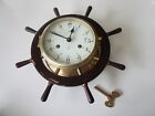 VINTAGE SCHATZ ROYAL MARINER GERMAN 8 DAY SHIPS CLOCK WITH KEY