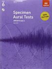 Specimen Aural Tests, Grade 6 with CD: new editi... by ABRSM Mixed media product