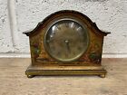 Antique Lacquered Chinoiserie Mantle Clock. Working