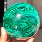 1388gTop Natural Malachite Quartz Crystal Sphere Gemstone Reiki healing P625