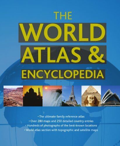 World Atlas & Encyclopedia by Parragon Book The Fast Free Shipping - Picture 1 of 2