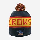 65174 ADELAIDE CROWS AFL FOOTBALL ACRYLIC BAR BEANIE WINTER HAT POM POM