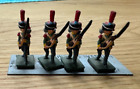 Vintage 1970s 25mm Napoleonic Era Metal Soldiers 4pcs Hand Painted #551