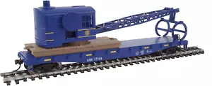 Walthers Trainline HO Scale Model Flatcar with Logging Crane - Alaska Railroad 1 - Picture 1 of 5