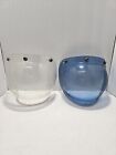 Vjntage 70's  Clear And Blue Bubble Shield Visor Motorcycle Helmet BUCO BELL
