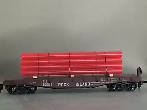 Athearn - Rock Island - 40' Flat Car w/Load # 90089 - Picture 1 of 6