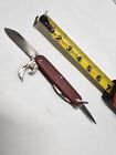 Rare Vintage Imperial USA Boy Scout Pocket Knife used Red Smooth Plastic Scale
