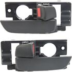 Interior Door Handle For 2007-2011 Hyundai Accent Set of 2 Front Hatchback Black