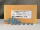 Athearn Parts - 8 Round Hatches for 55' Covered Hopper - # 19055 (Light Blue 1)