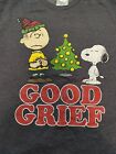 Peanuts Men's Charlie Brown Christmas Good Grief Crewneck Sweatshirt Size S 