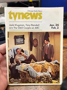 Jack Klugman Tony Randall Odd Couple Chicago Daily TV News Guide 1974 Crossword - Picture 1 of 3