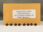 Athearn Parts - 8 Round Hatches for 55' Covered Hopper - # 19055 (Black)
