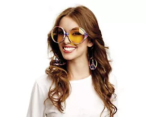 Viving Costumes 201557 Hippie Glasses, Multi Color, One Size - Afbeelding 1 van 1