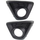 Fog Light Trim Set For 2013-2015 Mazda CX-5 Left and Right Black Plastic 2Pc