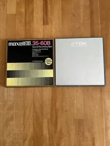 maxell 35-60B & TDK soundrecording TAPE Set Open Reel Vintage Tapes NEW - Picture 1 of 3