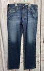 AG Adriano Goldschmied The Matchbox Slim Straight Blue Jeans Sz 34 X 34