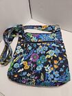 Vera Bradley Shoulder Bag Black Blue Handbag Purse Toggle Tote Quilted Retired