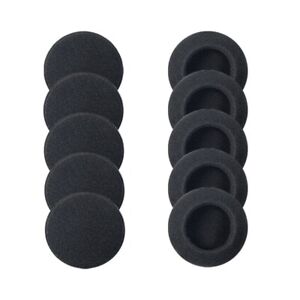 5 pairs Black Earphone Ear Pad Sponge Foam Headphone Replacement Cushion 18-75mm