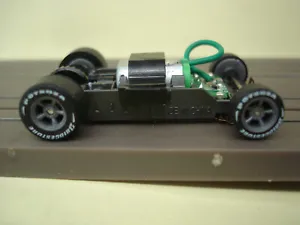 AFX RACING H.O. SCALE MEGA G+ 1.5 WIDE GRAY 5 SPOKED RIMS LETTERED TIRES - Picture 1 of 5