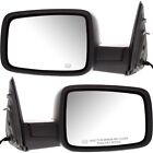 Power Mirror Set Of 2 For 2011-2012 Ram 1500 Black Manual Folding Heated