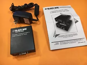 BLACK BOX NETWORK SERVICES COMPONENT VIDEO / PC VIDEO TO HDMI CONVERTER W/ AUDIO - Picture 1 of 5
