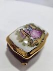 Porcelain Trinket Box LIMOGES France Fragonard Lovers Lidded Pot Jewelry Box