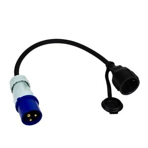 CEE Adapter Camping Stromadapter 230V/16A CEE Stecker auf Schuko Steckdose IP44 