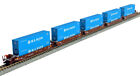 N KATO 106-6155 GUNDERSON MAXI-I DOUBLE STACK CAR 5 UNIT SET AOK # 58101 HANJIN