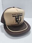 Vtg  Line Men  Foam Mesh Snapback Trucker Hat Cap USA Brown New Old Stock