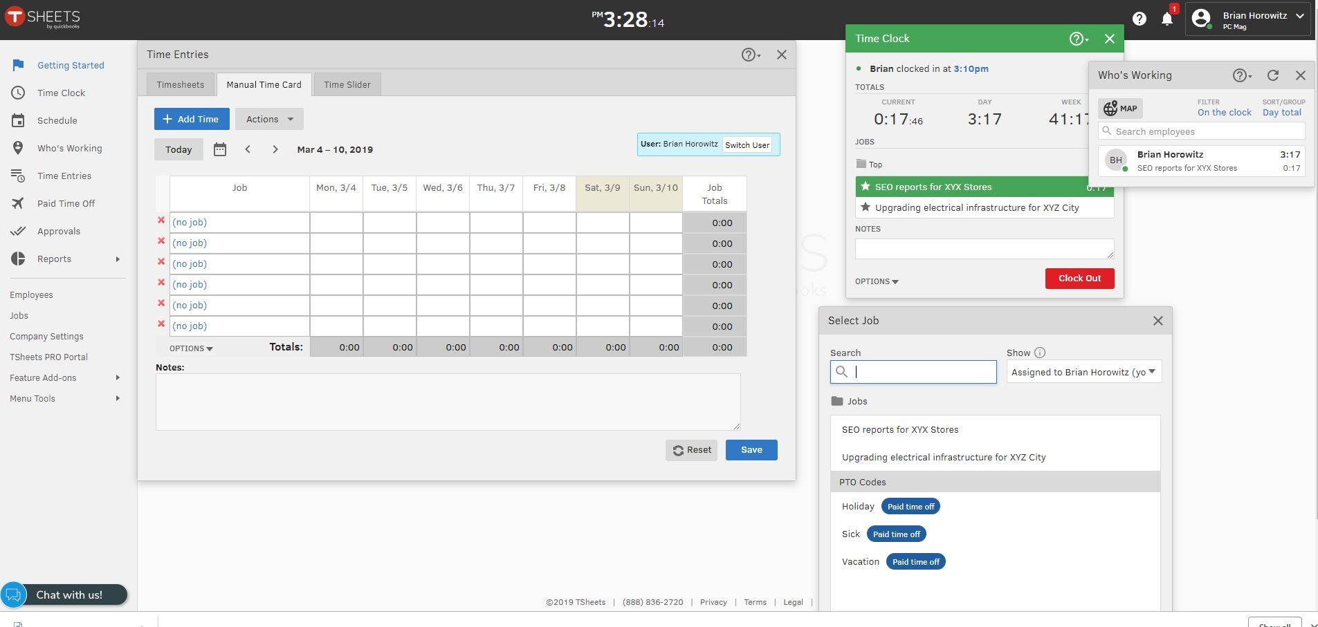 TSheets - Multiple Tracking Optionse Windows