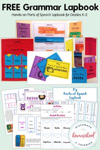 FREE Parts of Speech Grammar Lapbook (Limited Time) Children will create a fun lapbook that they can use alongside their grammar lessons to help them master the parts of speech. Ends 2/15/19