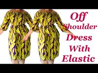 HOW TO MAKE AN OFF SHOULDER DRESS WITH ELASTIC BAND// SHORT DRESS // EASY - YouTube