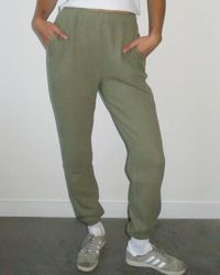 Brunette the Label waffle best friend joggers in olive.