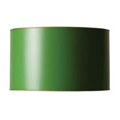 a green lamp shade on a white background