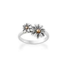 Buy Blooming Daisies Ring for USD 88.00 | James Avery Simple Ring Band, Whimsical Ring, Daisy Charm, Daisy Ring, Birth Month Flower, Simple Ring, Month Flowers, James Avery, Birth Month Flowers