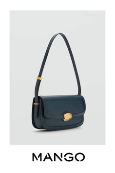 Leather effect, Medium size, Adjustable short handle, Metallic fastening, Flap closure Navy Blue Handbag, Mango Bag, Mango Bags, Medium Purse, Navy Blue Handbags, Evening Clutches, Ideas Regalos, Everyday Purse, Want And Need