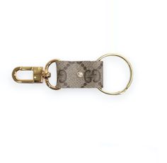 a keychain with a gold metal ring on it