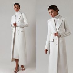 #ad Top Seller for White Women's Long Overcoat 100%Cashmere Peak Lapel Ourdoor Warm Coat Tailored, Fashion Women's Jackets Wedding Dress Suit, Party Dress Classy, Culottes Pants, Fitted Gowns, Exercise Pants, Chic Dress Classy, Women Suits, Waterproof Pants, Long Overcoat