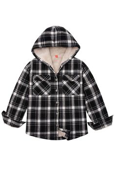 BEFORE YOU BUY-this sherpa fleece continue all the way through the sleeves even in the hood.   (as lots of our customers want us make a kids flannel with full lined,here you are: girls sherpa lined flannel shirts), then this kids girls flannel jacket is the answear. This flannel shirt has everything you need. This girls plaid shirt features brushed flannel with cozy sherpa lined throughout,even in the hood,button down flannel hoodie,2 chest pockets and two hand pockets,buffalo plaid shirt. Lined Flannel Shirt, Kids Flannel, Girls Flannel, Jacket Sherpa, Warm Jackets, Buffalo Plaid Shirt, Flannel Hoodie, Girls Hoodie, Early Winter