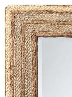 a close up of a mirror on a white background with an image of the frame