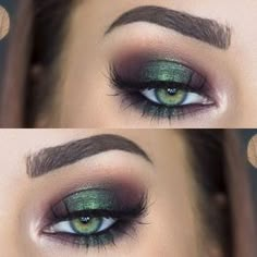 Dark Green Eyes, Eye Green, Artist Makeup, Smink Inspiration, Green Makeup, Beautiful Eye Makeup, Makijaż Smokey Eye