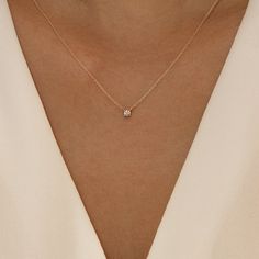 Minimalist Diamond Necklace Dainty Necklace Simple & Dainty Jewelry, Simplistic Gold Necklace, Dainty Gold Diamond Necklace, Dainty Everyday Necklace, Small Dainty Necklace, Single Diamond Necklaces, One Diamond Necklace, Gold Everyday Necklace, Solitaire Necklace Diamond