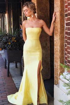 Mermaid Yellow, Yellow Formal Dress, Puffy Prom Dresses, Mermaid Gown Prom, Yellow Prom, Prom Dresses 2022, Sparkly Prom Dress, Dresses Yellow, Prom Dresses 2023