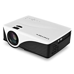 a white projector sitting on top of a table