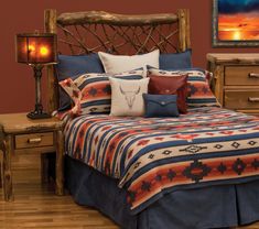 Red Rock Canyon Value Bedding Set Southwestern Bedding, Rustic Bedding Sets, Western Bedding, Black Forest Decor, Wood River, Bed Springs, Rustic Bedding, Bedspread Set, Coverlet Set